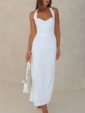 White Fox Boutique White Halter Maxi Dress